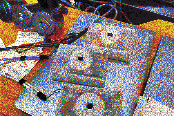 Dithered photo of several reFrame cameras