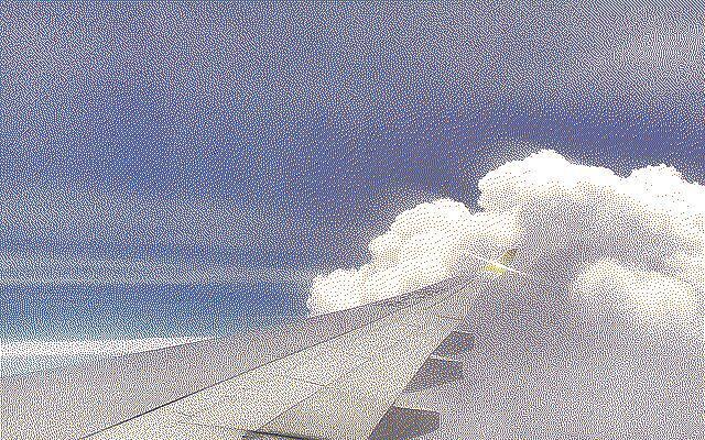View from an airplane window