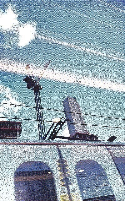 View from train in London