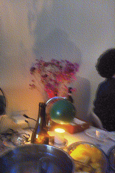 Dithered low light flowers